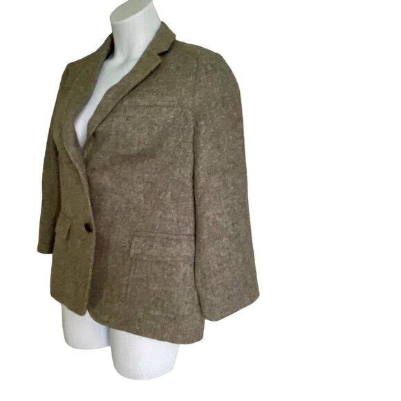 Talbots Gray Wool Blend 2 Button Lined Jacket Blazer Pockets Women's Size - Picture 5 of 11
